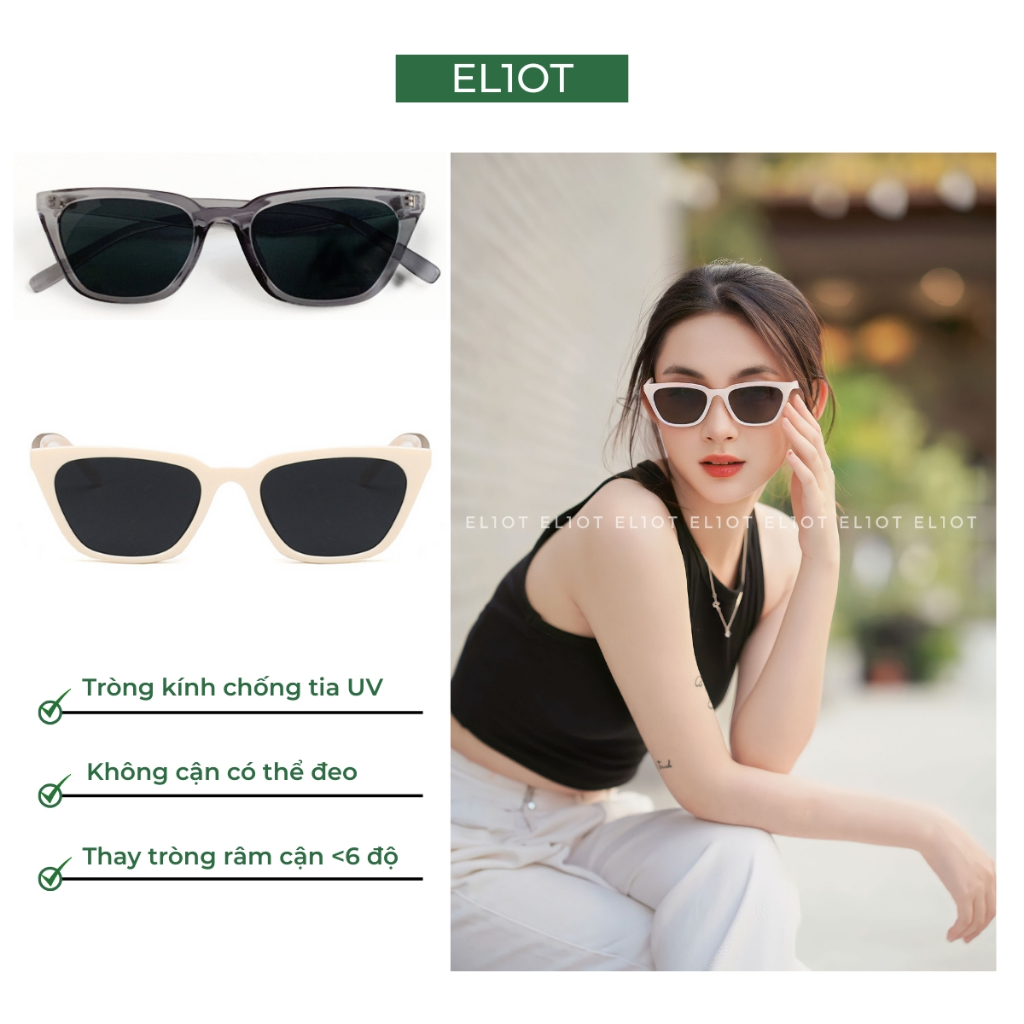 Kính râm mắt mèo ELIOT tròng kính chống tia UV400 kiểu dáng thời trang phù hợp với cả nam và nữ 8828
