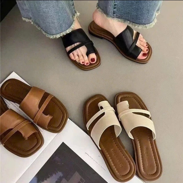 [Hàng mới-Sale sốc] Dép xỏ ngón nữ, Dép lê thời trang, Dép lê xỏ ngón kiểu dáng Hàn Quốc 3 màu trắng, đen, nâu