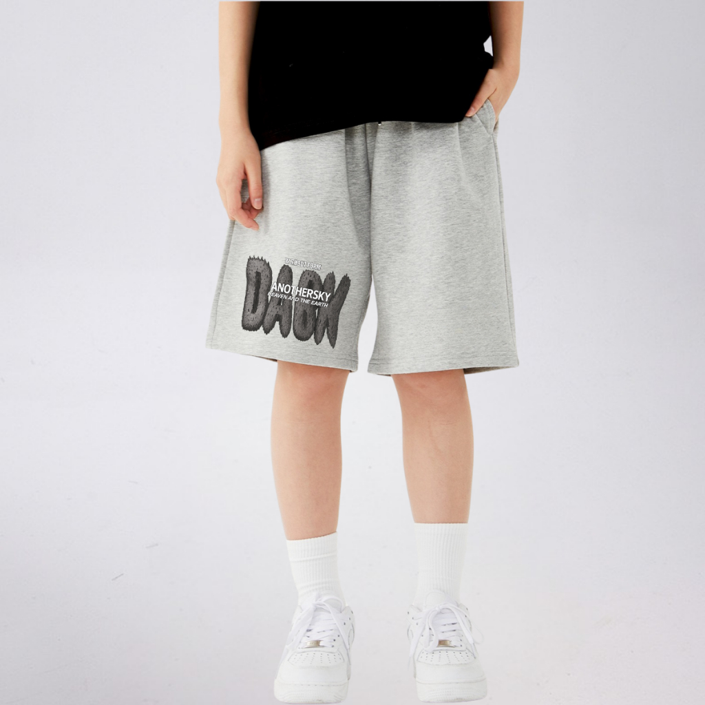 Quần Short Trẻ Em In Chữ DAWN ANOTHERSKY – Form Rộng, Cotton Co Giãn | JJ Kids Fashion
