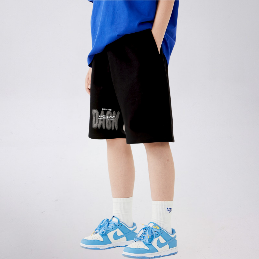 Quần Short Trẻ Em In Chữ DAWN ANOTHERSKY – Form Rộng, Cotton Co Giãn | JJ Kids Fashion