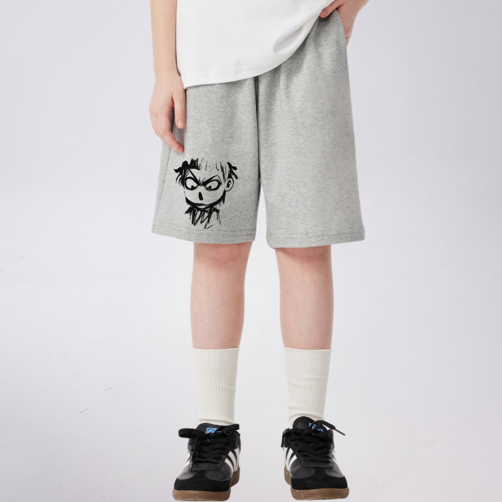 Quần Short Trẻ Em In Hình Cá Tính – Dáng Rộng, Vải Cotton Mềm Mát | JJ Kids Fashion