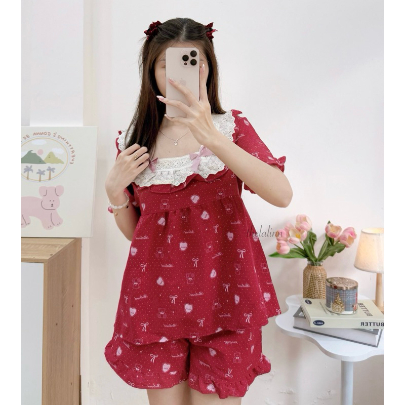 Vuông đỏ gấu tim