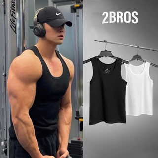 [COMBO 2] Áo ba lỗ thun gân cotton 2BROS® áo sát nách form body tập thể thao, gym cho nam
