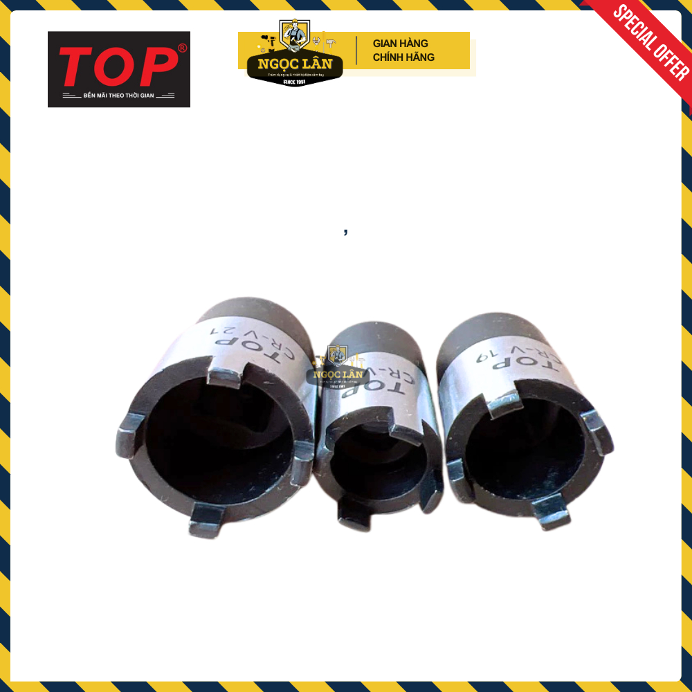 [Chính hãng TOP] Dụng cụ, túyp mở tán nồi côn xe máy TOP 1/2" 16-19-21mm hàng Đài Loan cao cấp