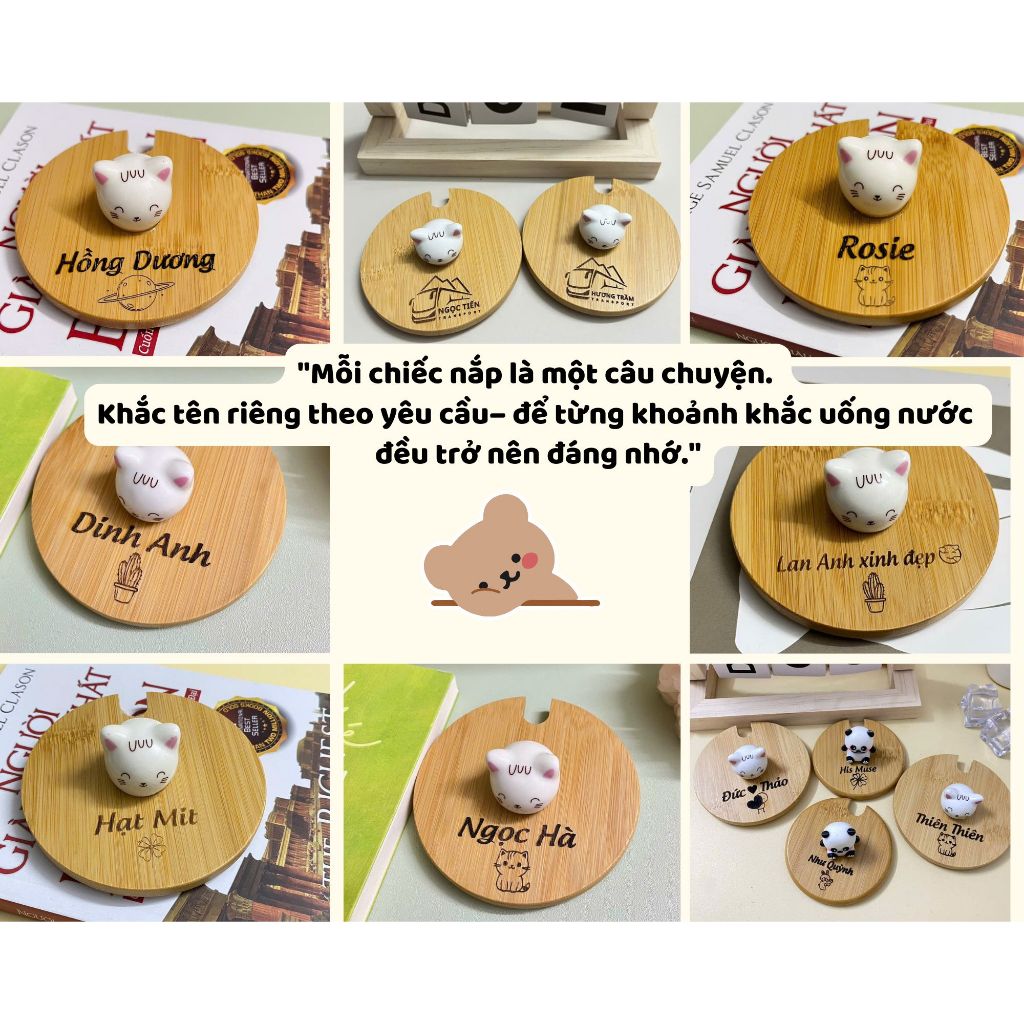 [Mới/Hỏa Tốc] Set quà tặng Tốt Nghiệp, Sinh nhật, Kỉ niệm KHẮC TÊN THEO YÊU CẦU NẮP CỐC SỨ kèm sổ tay cao cấp