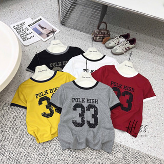 Áo phông cotton hình số 33 MCQM form gọn