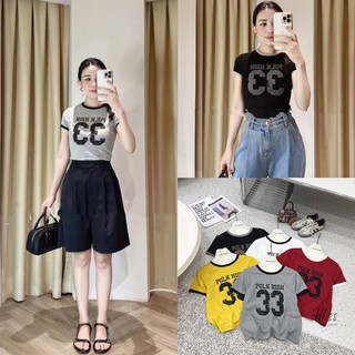 Áo phông cotton hình số 33 MCQM form gọn