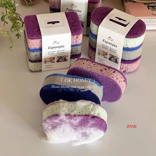 Set 3 miếng bọt biển cọ rửa chén bát xoong nồi