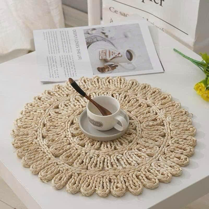 Đĩa lót cói - bèo lục bình ⚡️ Siêu rẻ ⚡️dùng để lót bàn ăn , bình hoa , trang trí và decor