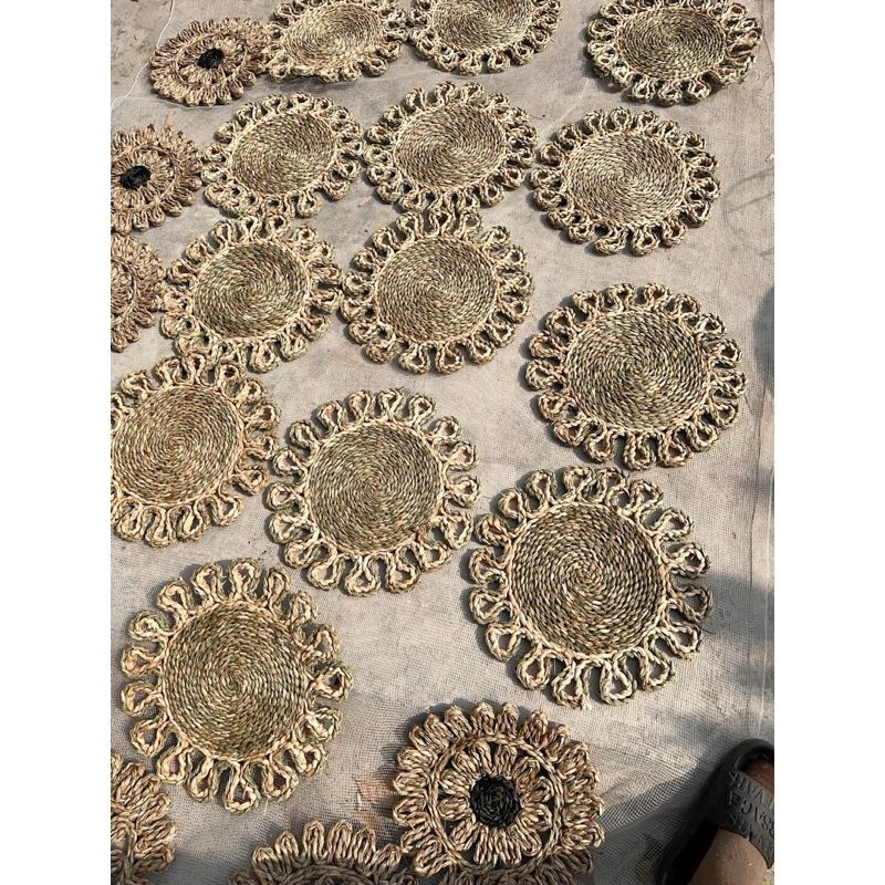 Đĩa lót cói - bèo lục bình ⚡️ Siêu rẻ ⚡️dùng để lót bàn ăn , bình hoa , trang trí và decor