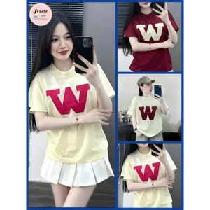 Áo Thun Tay Lỡ - Phông Nam Nữ Cotton Oversize- chữ W