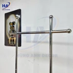Giá kệ treo quần áo thép không gỉ giá để quần áo túi sách, mũ decor phòng ngủ, studio ,homestay có bánh xe di chuyển — ảnh 5
