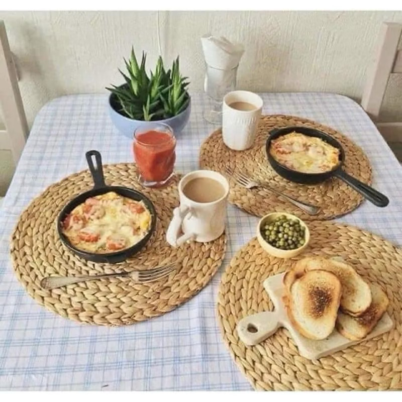 Tấm lót Lục Bình,Tấm lót từ vỏ Bắp Ngô. Đủ size 25cm,30cm,35cm.Hàng thủ công 100% từ thiên nhiên