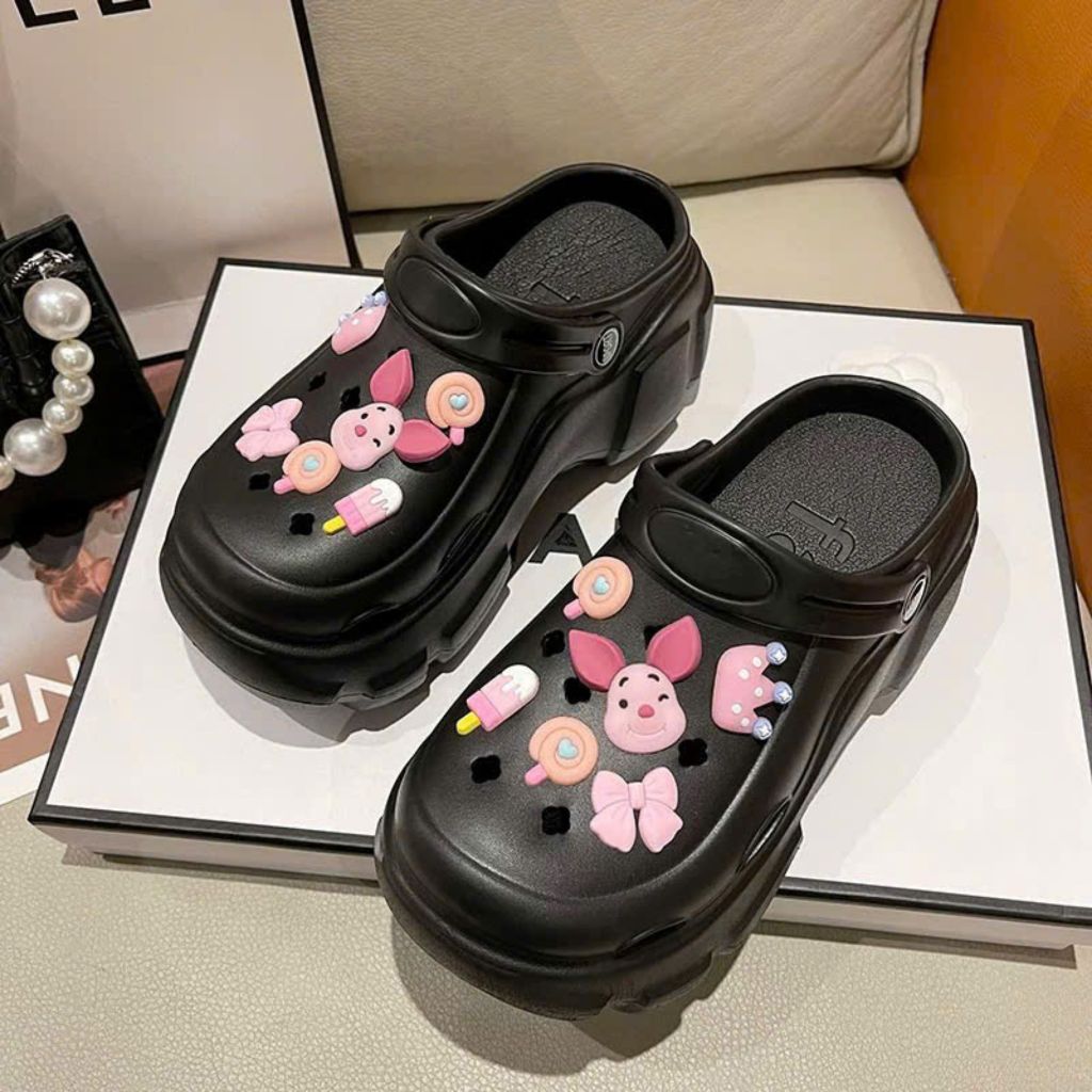 Dép Sục Đế Độn [TẶNG KÈM STIKER ], Dép sục đế cao FASHION tăng chiều cao siêu nhẹ-S6C | BigBuy360 - bigbuy360.vn