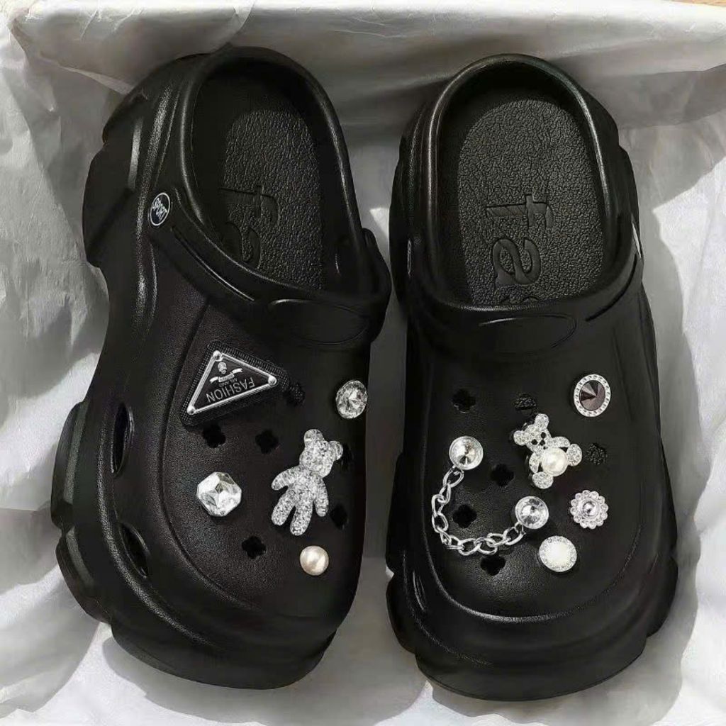 Dép Sục Đế Độn [TẶNG KÈM STIKER ], Dép sục đế cao FASHION tăng chiều cao siêu nhẹ-S6C