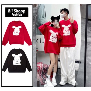 [Hỏa Tốc] Áo Sweater Noel Đôi mặt gấu , Áo Cổ Tròn cho các cặp đôi mùa noel From Rộng Phong Cách.