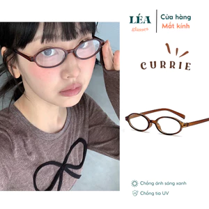 Kính mắt nam nữ KHÔNG CẮT ĐƯỢC CẬNCURRIE Bayonetta Y2K dáng Oval Vintage 2000