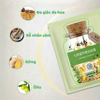 Hộp 10 Gói Dầu Gội Nhuộm Tóc Thảo Dược Tấm Thị, Dầu Gội Phủ Bạc Nhuộm Tóc Đen, Nâu Nuôi Dưỡng Kích Thích Mọc Tóc Vân Thỏ