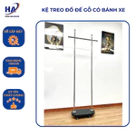 Giá kệ treo quần áo thép không gỉ giá để quần áo túi sách, mũ decor phòng ngủ, studio ,homestay có bánh xe di chuyển — ảnh 1