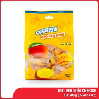 Kẹo Dẻo Cherish Vị Xoài Gói 280G, Kẹo Xoài Lai Phú