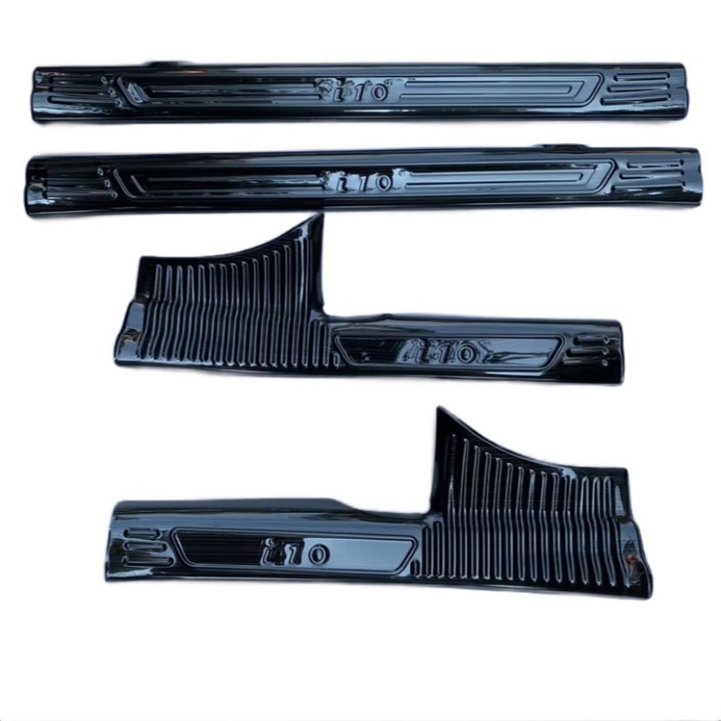 Ốp bậc cửa, nẹp bước chân xe Huyndai I10 2021-2023 vân Titan cao cấp