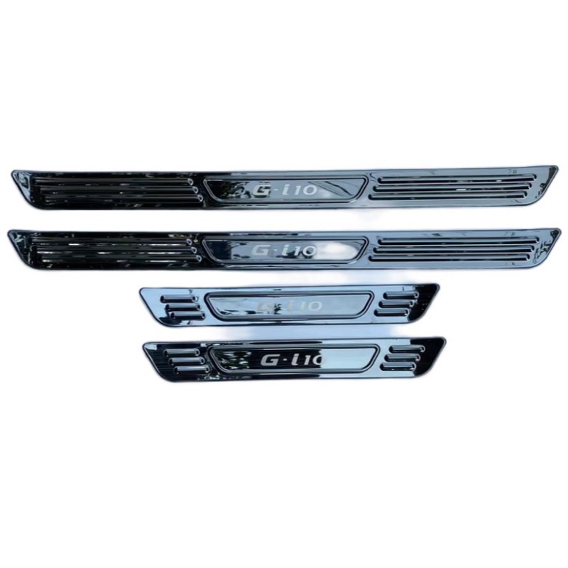 Ốp bậc cửa, nẹp bước chân xe Huyndai I10 2021-2023 vân Titan cao cấp