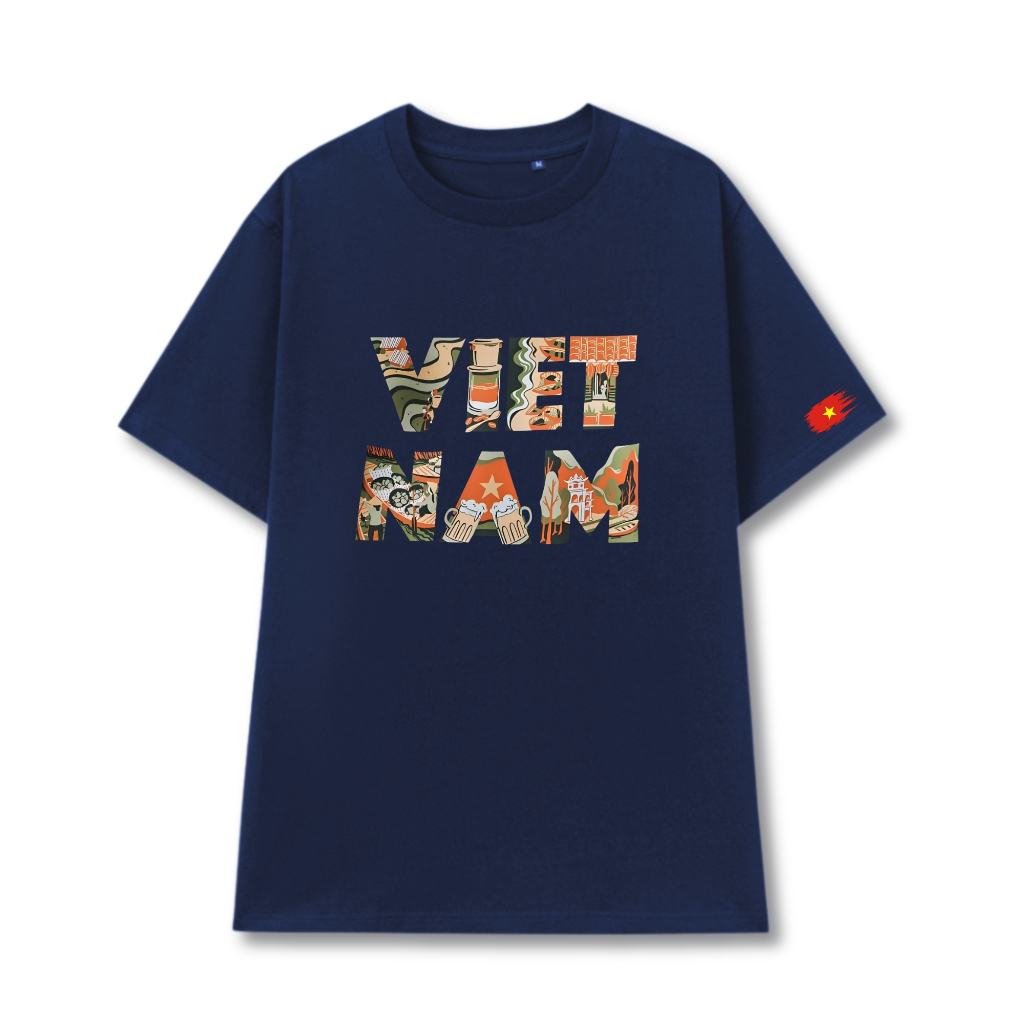 [ÁO THUN VIỆT NAM] Áo Thun In Hình Việt Nam Ngực Áo Thể Hiện Tình Yêu Nước, Form Unisex, Chất Cotton 100% + Có Hộp