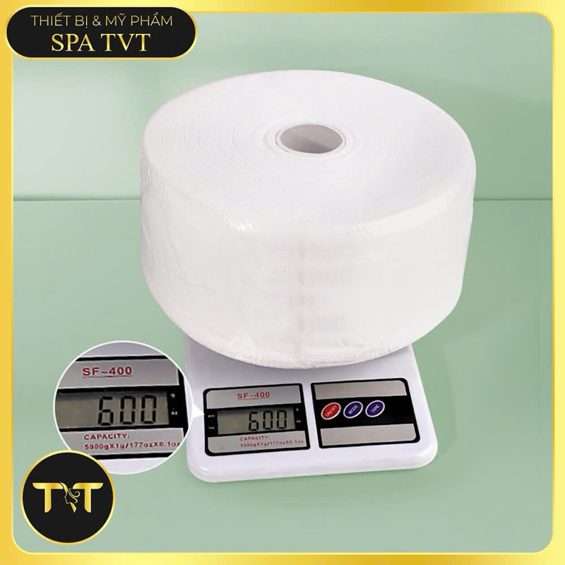 GIẤY CUỘN SPA 320G 600G, KHĂN MẶT DÙNG MỘT LẦN, VẢI KHÔNG DỆT BÔNG TỰ NHIÊN, THẤM HÚT TỐT TVT
