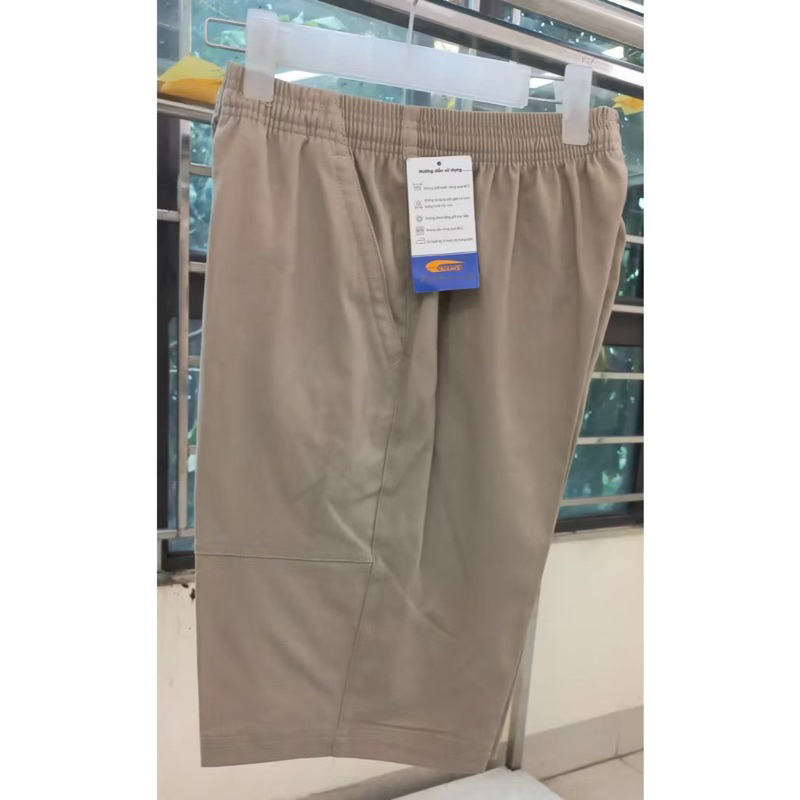 Quần short túi hộp nam trung niên si lửng chất kaki lưng thun co giãn from rộng thoải mái size từ 45kg-85kg