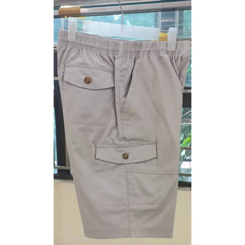 Quần short túi hộp nam trung niên si lửng chất kaki lưng thun co giãn from rộng thoải mái size từ 45kg-85kg