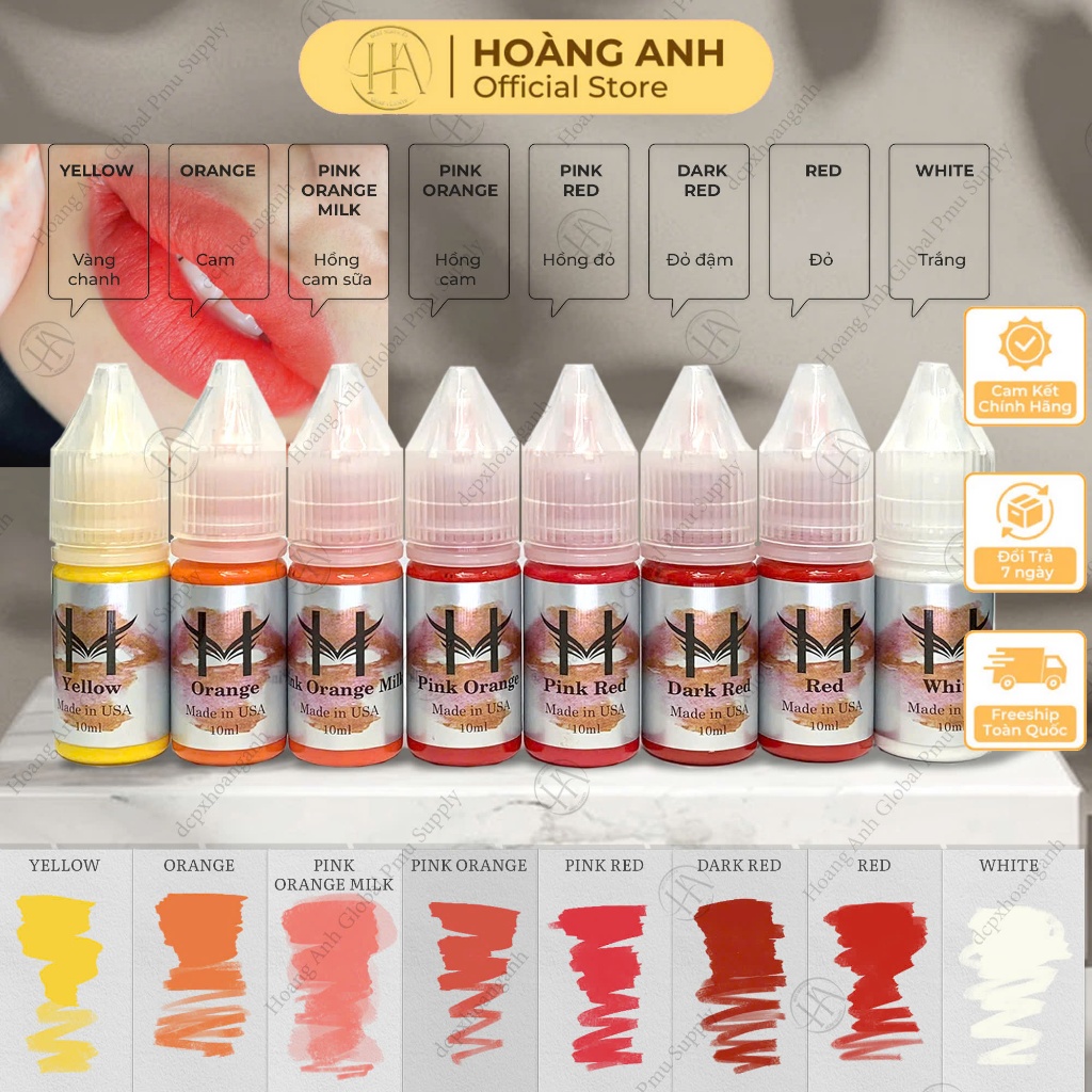 Mực bong đậm Hoa đào, hoa tít_Mực phun xăm_10ml,5ml