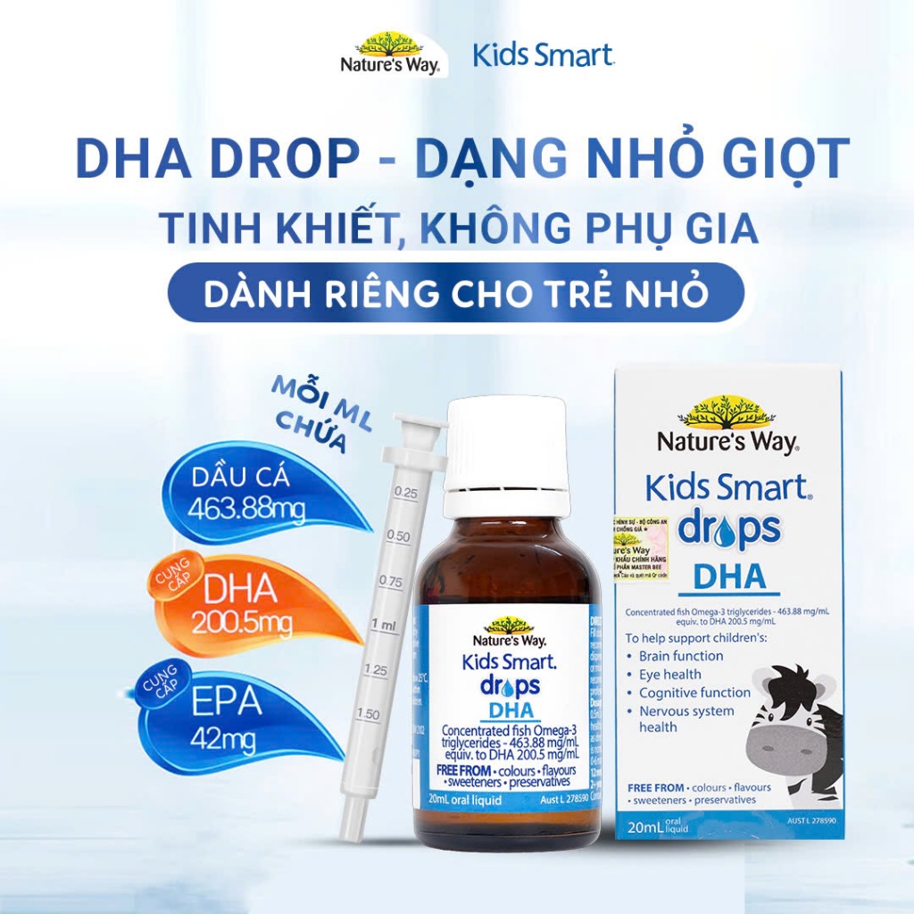 Ảnh Combo 2 Hộp DHA Drops Nature's Way Kids Smart Drops Siro Thông Minh Bổ Sung DHA EPA, Hỗ Trợ Bổ Não Và Mắt Cho Bé 2