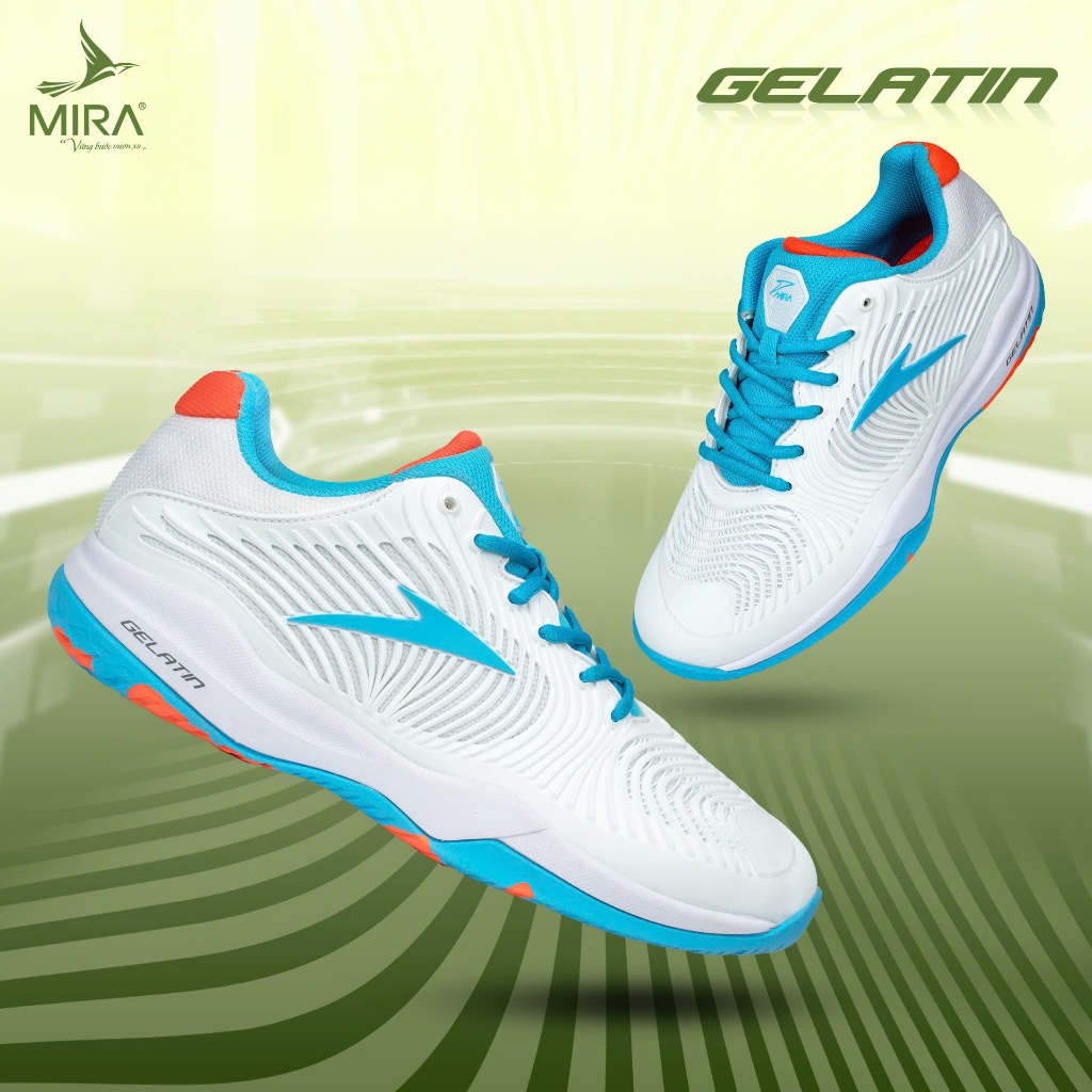 Product image [TẶNG VỚ CAO CẤP]Giày Thể Thao Pickleball MIRA GELATIN Unisex Nhẹ Êm, Bám Sân Tốt, Hỗ Trợ Bật Nhảy, Di Chuyển Linh Hoạt 2