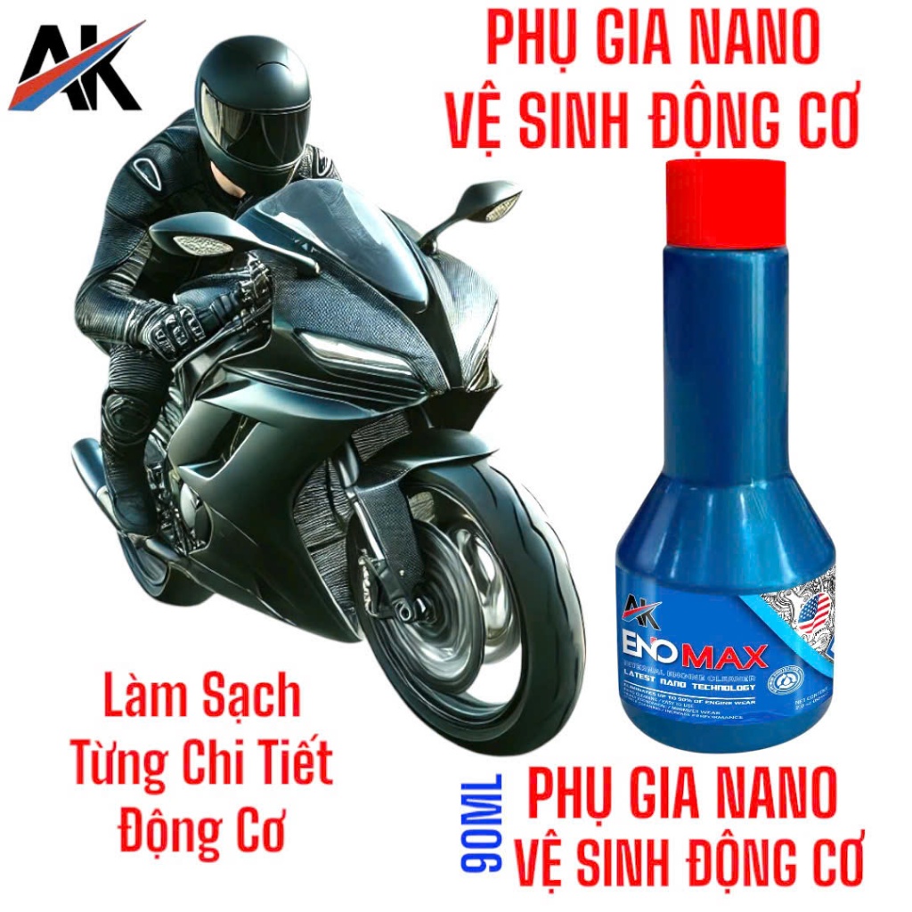 PHỤ GIA NANO ENOMAX VỆ SINH ĐỘNG CƠ 90ML