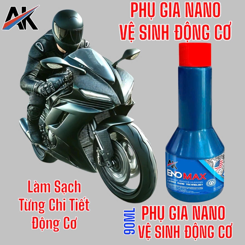 PHỤ GIA NANO ENOMAX VỆ SINH ĐỘNG CƠ 90ML