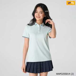 Áo polo nữ YODY ponte roma cool dáng suông chạm mát tức thì siêu co giãn WAPO25S014