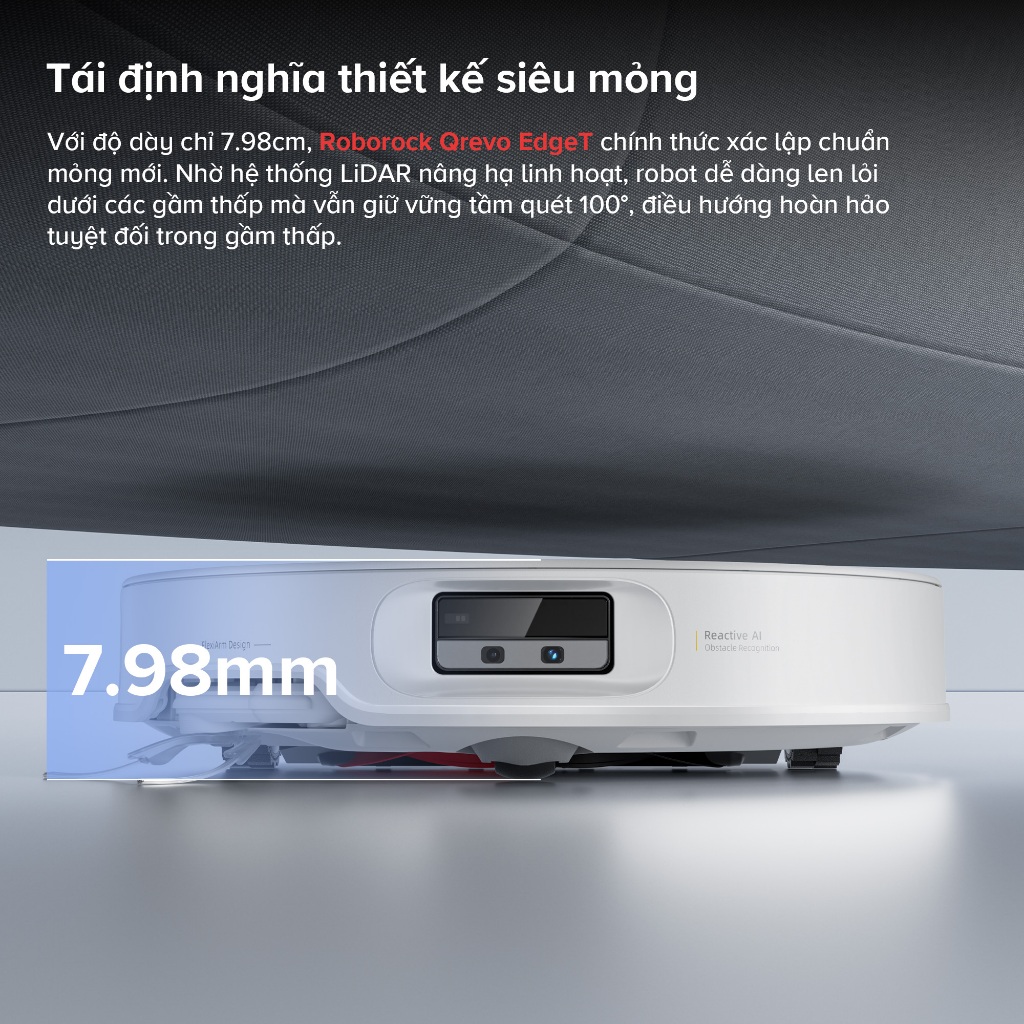 Robot hút bụi lau nhà Roborock Qrevo EdgeT|  Qrevo Edge 2 giặt sấy nóng, Hàng chính hãng bảo hành 24 tháng