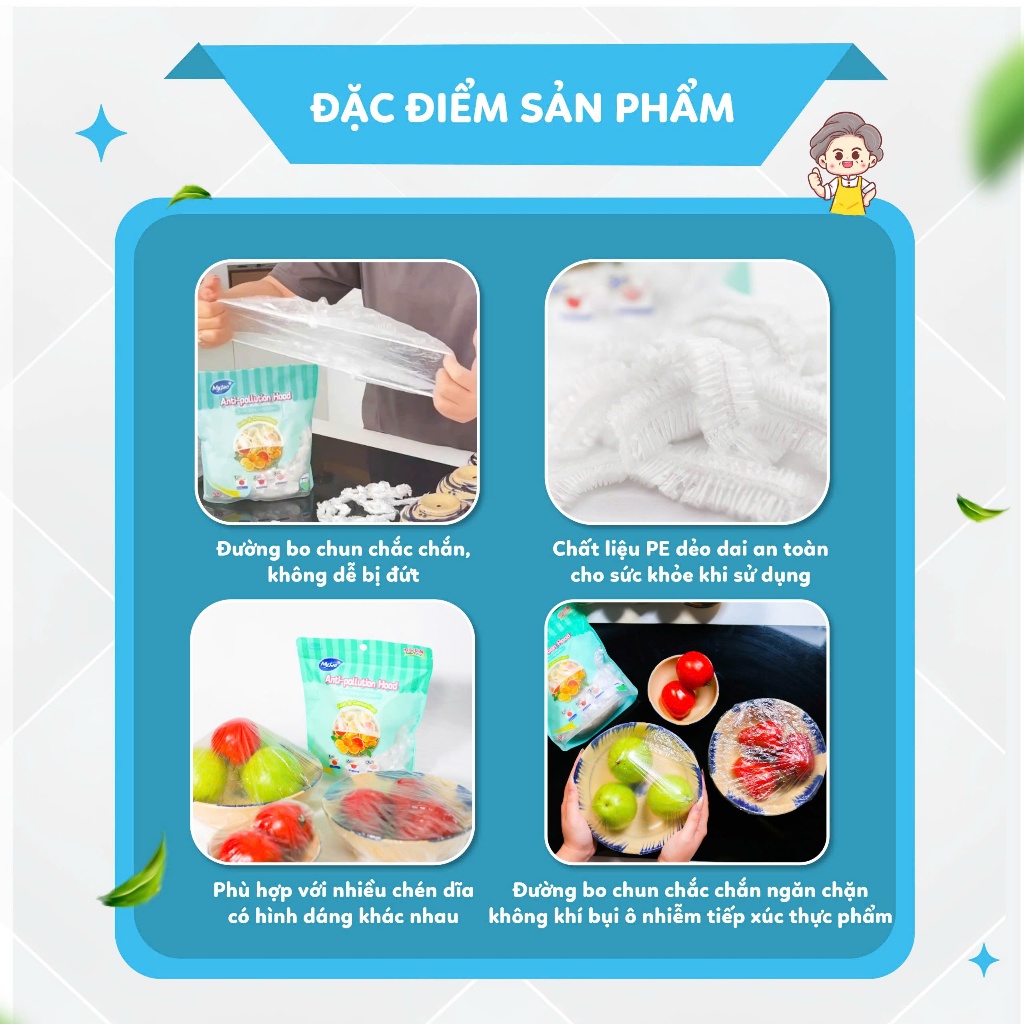 COMBO 4 Bịch Màng Bọc Thực Phẩm Bo Chun MyJae (1 Bịch 50 Cái)