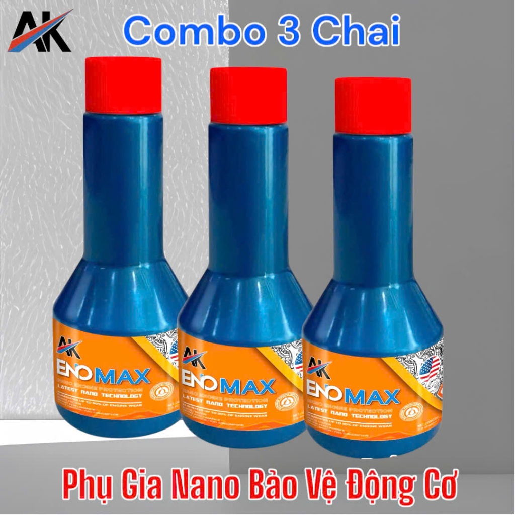 COMBO 3 CHAI PHỤ GIA NANO ENOMAX BẢO VỆ ĐỘNG CƠ 90ML