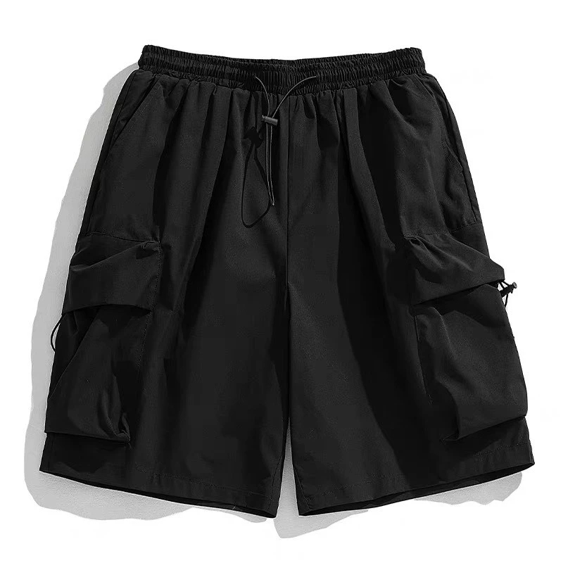 Quần sooc đùi ngố túi hộp ống rộng nam nữ  Quần short hộp túi to, chất kaki mềm, 3 màu, 2 size Nam Kem Menswear T766G