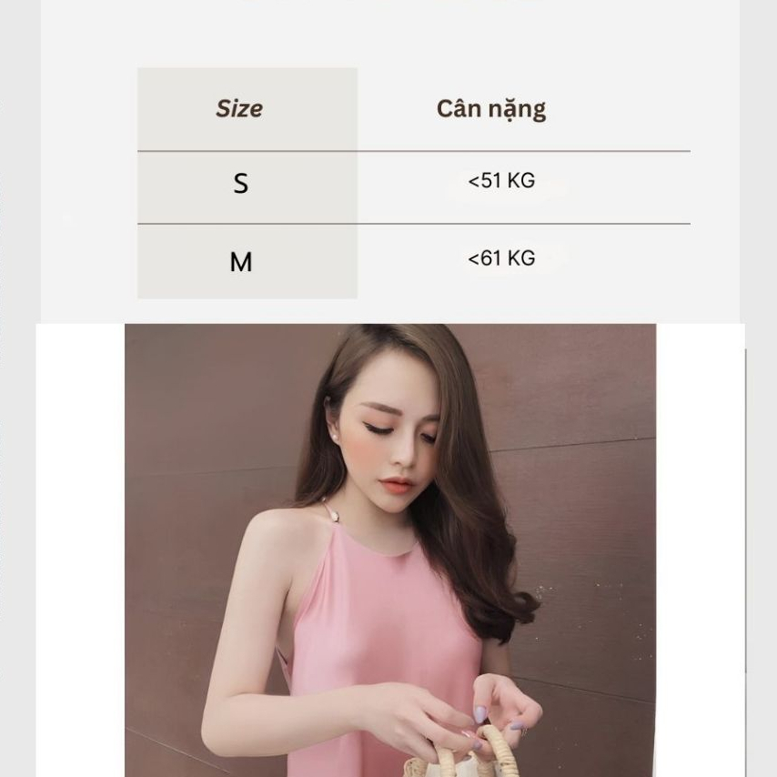 Váy cổ yếm chất lụa dáng xuông form rộng không tay Đầm bầu dáng lỡ bigsize oversize sang trọng màu trơn T638G TANGZUYEN
