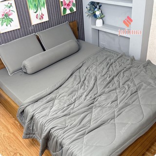 Chăn ga gối đệm 5 món thun lạnh JAFUMA bo chun 1m 1m2 1m4 1m6 1m8 2m2 |ga giường bộ 5 món kèm mền