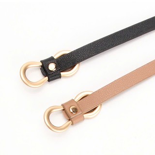 Thắt lưng da PU mặt số 8 bản nhỏ 1cm Dây thắt lưng nịt quần áo nữ mặt vàng số 8 xinh kiểu Hàn Quốc MCHIC P6AL25Q002
