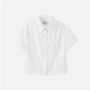 Áo sơ Mi Nữ BOO Thêu Logo Essential Dáng Ngắn Basic dễ phối đồ