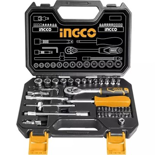 ĐỒ NGHỀ INGCO Bộ 45 đầu tuýp 1/4" và cần 2 chiều HKTS14451 (Cam kết Chính Hãng 100%)