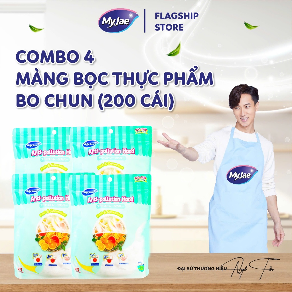 COMBO 4 Bịch Màng Bọc Thực Phẩm Bo Chun MyJae (1 Bịch 50 Cái)