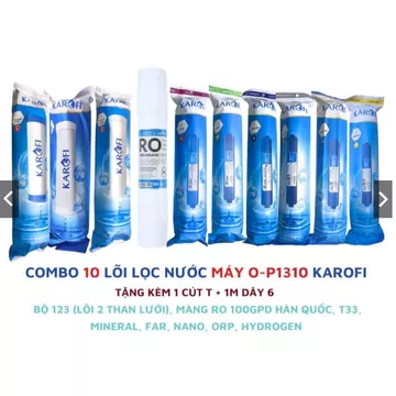 Lõi lọc nước KAROFI lõi số 2 CTO than lưới - Dùng cho máy Ss038/U03/U05/U95/U96/U98/P95/OP1310...