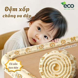 Đệm Xốp Chống Va Chạm Cho Bé,  Dải Bảo Vệ Chống Va Đập Tự Dính 2 Mét, Xốp Bọc Cạnh Bàn, Đầu Giường