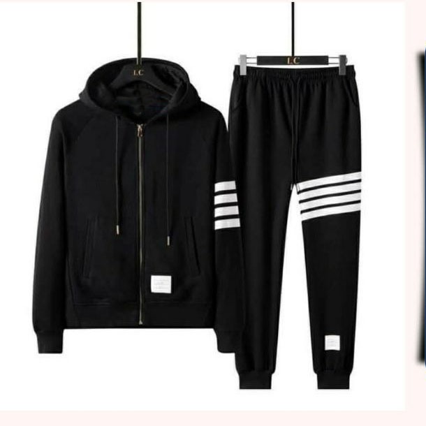 Bộ Dài Thể Thao Nam Nữ In 4 Viền Chất Nỉ Nhiều Màu Thời Trang Thiết Kế Áo Kèm Quần Jogger Unisex L1