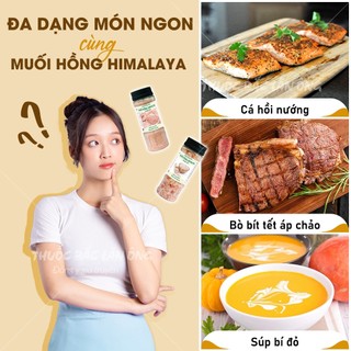 Muối hồng Hymalaya nguyên chất 100g (Dùng làm gia vị nấu ăn, nguyên hạt và xay nhuyễn)